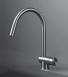Waterevolution Flow kuhinjska pipa iz masivnega nerjavnega jekla z izvlečno izlivko T155IE