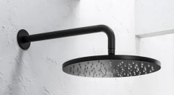 Waterevolution Flow glavni tuš 250 mm z zidno povezavo mat črna T164125PR