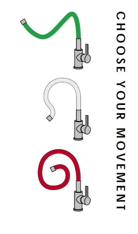 DEMM kuhinjska pipa z vrtljivim izlivom krom/črna 1208947023