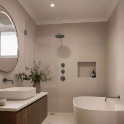 Waterevolution Flow vgrajeni tuš termostat z 2 pipami gun metal 1208948847