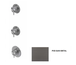 Waterevolution Flow vgrajeni tuš termostat z 2 pipami gun metal 1208948847