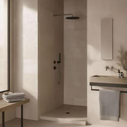 Waterevolution Flow vgradni termostat za tuš s 1 preklopnim ventilom, gun metal 1208948849