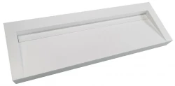 Solid-S Quatra umivalnik iz trdnega materiala mat bel brez luknje za pipo s trdno prevleko B140xD45xH8 1208952413