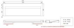 Solid-S Quatra umivalnik iz trdnega materiala mat bel brez luknje za pipo s trdno prevleko B140xD45xH8 1208952413