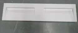Solide-S Quatra dvojno korito iz masivnega materiala mat bele barve brez odprtine za pipo z masivnim pokrovom B180xD45xH8cm 1208952416