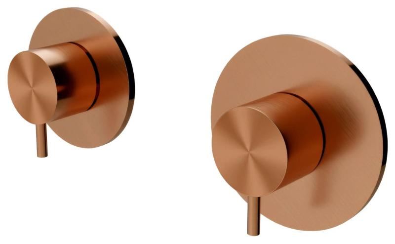 Waterevolution Flow vgradni termostat za tuš s 1 preklopnim ventilom iz bakra