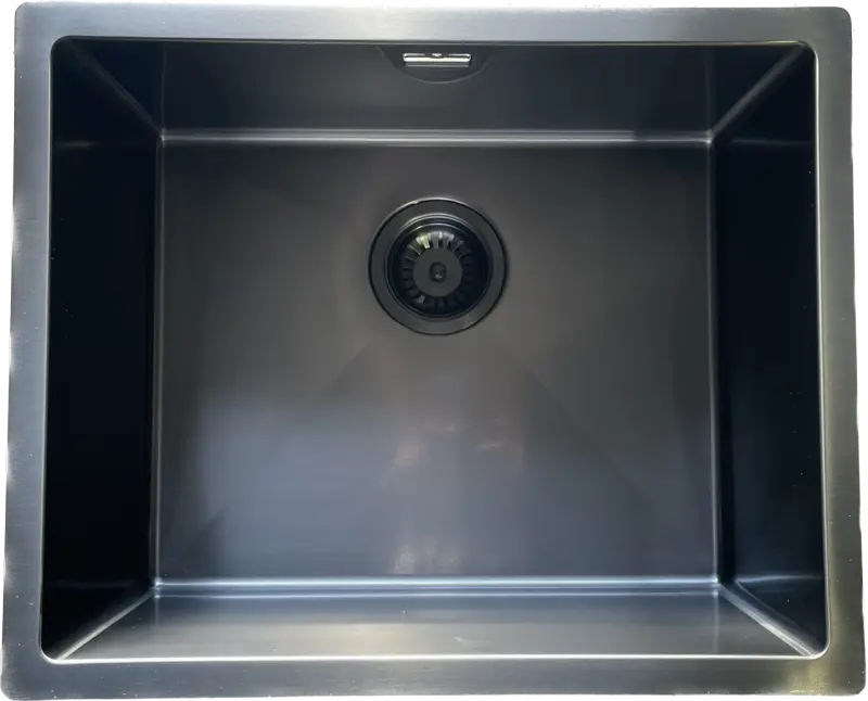 Ausmann Mosel RVS pomivalno korito antracitne barve PVD Gun Metal 50x40 podvgradna, ploskovna in nadvgradna montaža 067113