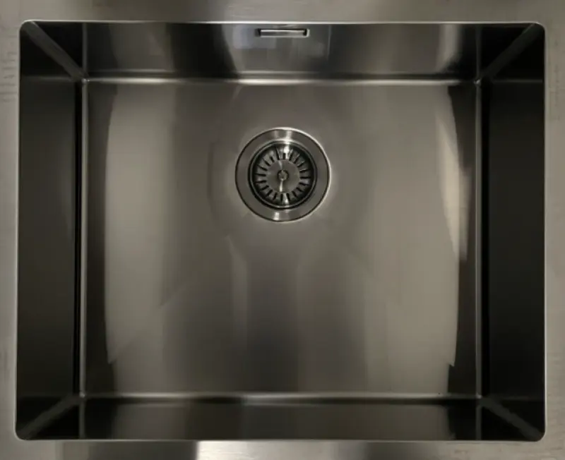 Ausmann Mosel RVS pomivalno korito antracitne barve PVD Gun Metal 50x40 podvgradna, ploskovna in nadvgradna montaža 067113