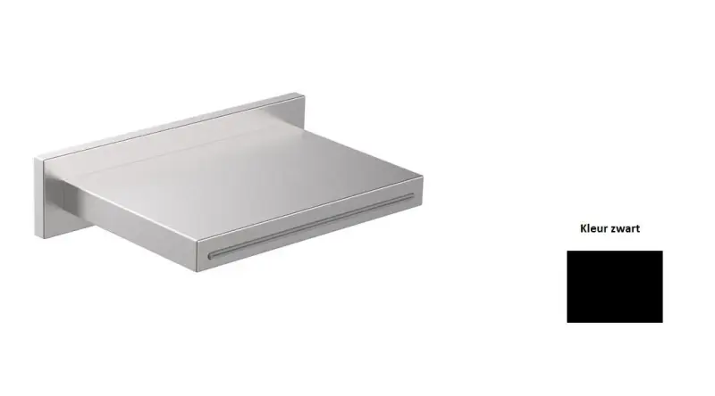 SB Square vodni izliv za umivalnik mat črna