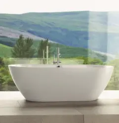 Waterevolution Flow samostoječa kopalniška pipa s prho krom T13301