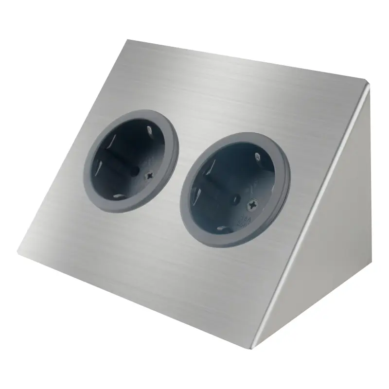 Indux Corner Еnergiezuil za vodoravno namestitev z 2 vtičnicami z ozemljitvijo RVS 1208953211