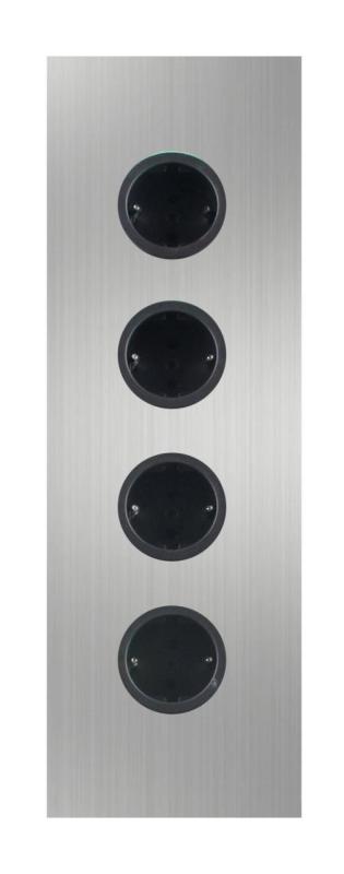 Indux Corner Energijski stolp s 4 vtičnicami z ozemljitvijo iz nerjavečega jekla 1208953218