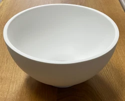 Umyvadlo Solid S, majhno, iz masivnega kamna, okroglo, 20 x 20 x 11 cm, mat belo, 1208953267