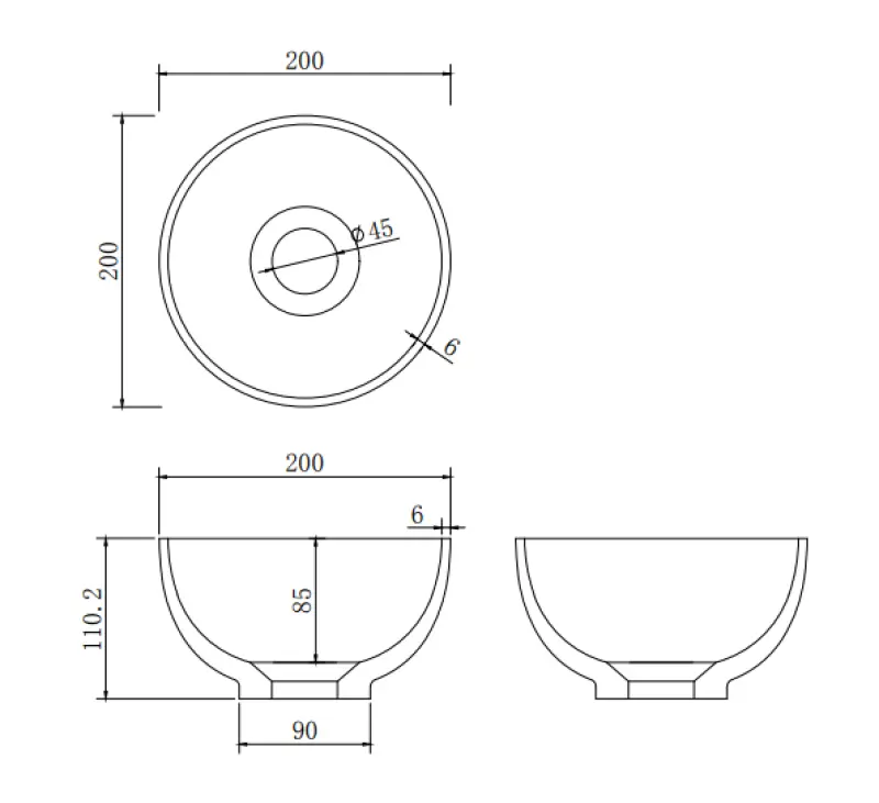 Umyvadlo Solid S, majhno, iz masivnega kamna, okroglo, 20 x 20 x 11 cm, mat belo, 1208953267