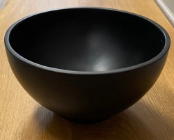 Umyvadlo Solid S, majhno, iz masivnega kamna, okroglo, 20 x 20 x 11 cm, mat črno, 1208953268