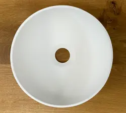 Umyvadna korita Solid S, majhna, iz masivnega kamna, okrogla, 25 x 25 x 11 cm, mat bela, 1208953272