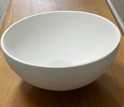 Umyvadna korita Solid S, majhna, iz masivnega kamna, okrogla, 25 x 25 x 11 cm, mat bela, 1208953272