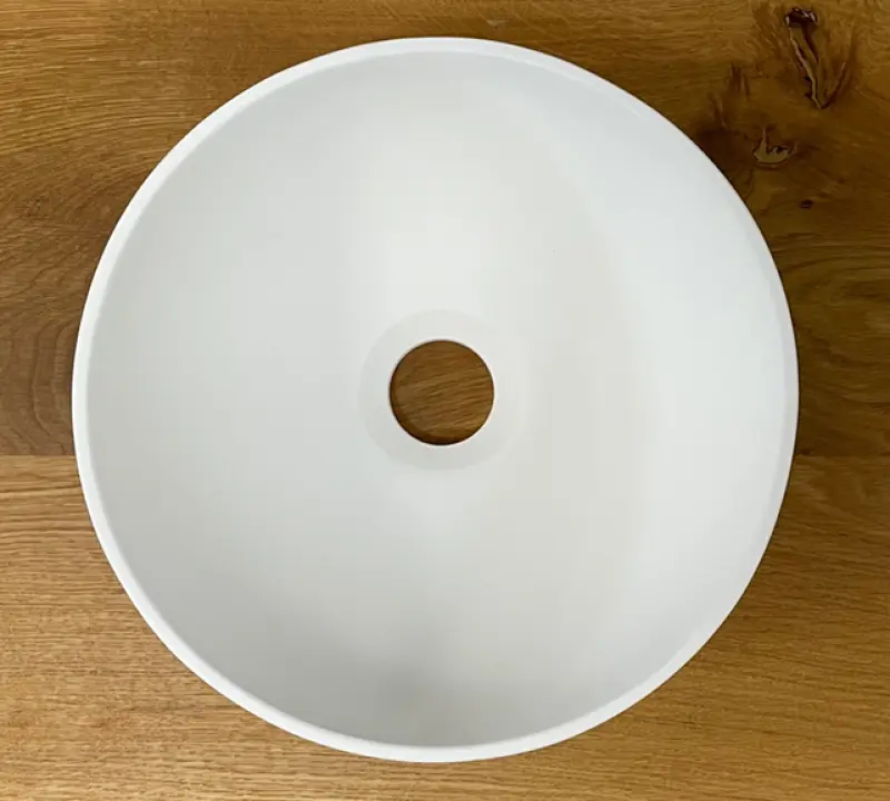 Umyvadna korita Solid S, majhna, iz masivnega kamna, okrogla, 25 x 25 x 11 cm, mat bela, 1208953272