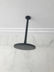 Waterevolution Flow hoofddouche 250 mm met plafondaansluiting mat zwart T164225PR