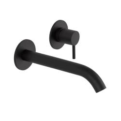 SB Round vgradna umivalniška armatura mat črna - 102 mm