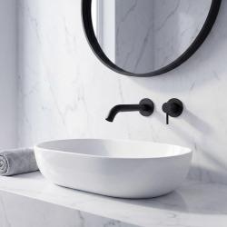 SB Round vgradna umivalniška armatura mat črna - 102 mm