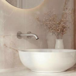 SB Round vgradna umivalniška armatura krtačen nikelj 162 mm