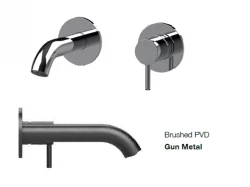 SB Round vgrajena umivalniška armatura v gunmetal PVD 102mm