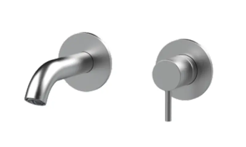 SB Round 316 vgradna armatura za umivalnik iz nerjavečega jekla, 102 mm