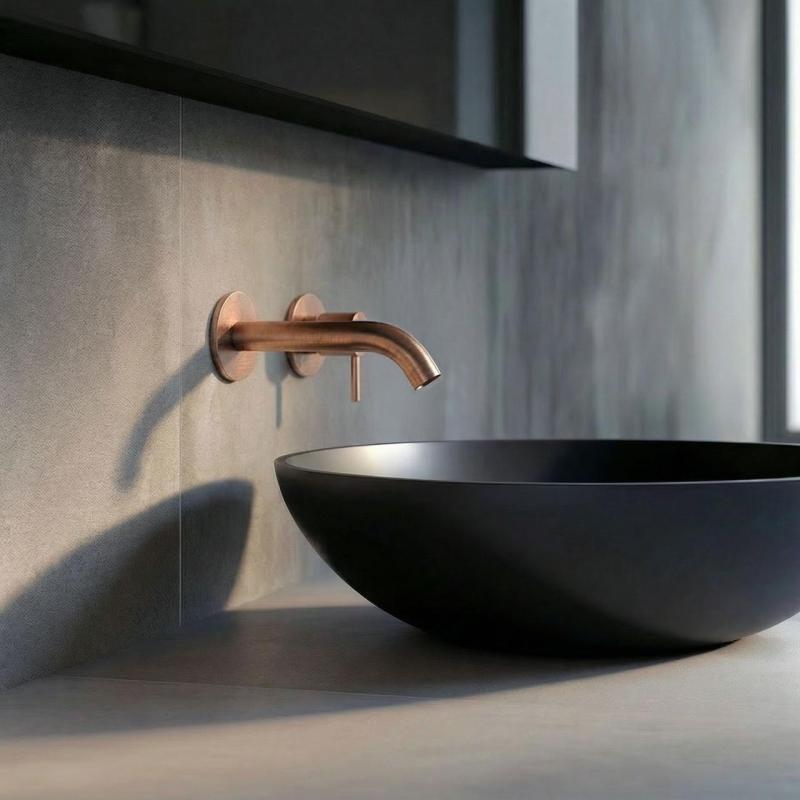 SB Round 316 vgradna umivalniška armatura Brušen baker PVD 132 mm