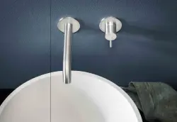SB Round 316 vgradna mešalna pipa za umivalnik, PVD brušena baker, 162mm