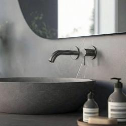 SB Round 316 vgrajena umivalniška armatura Gun Metal PVD 102mm