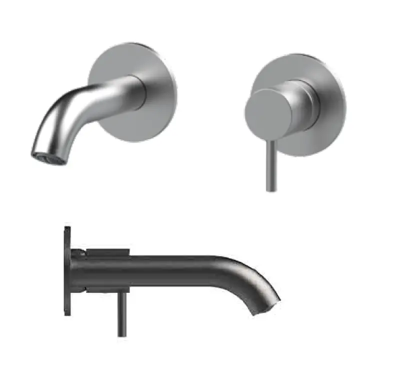 SB Round 316 vgrajena umivalniška armatura Gun Metal PVD 102mm