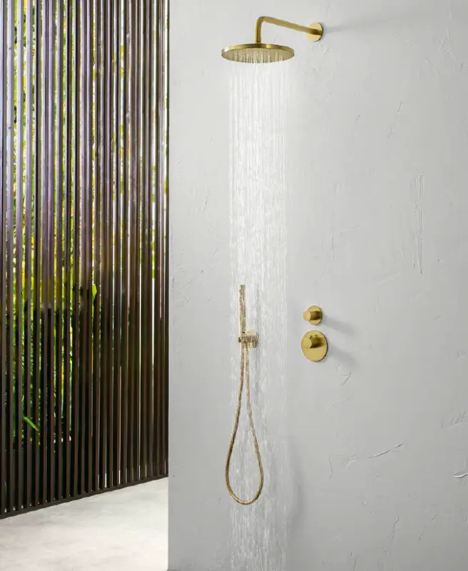 SB Rubinetterie 316 ročni pršni set s cevjo in obešanko brušena medenina PVD 1208953547