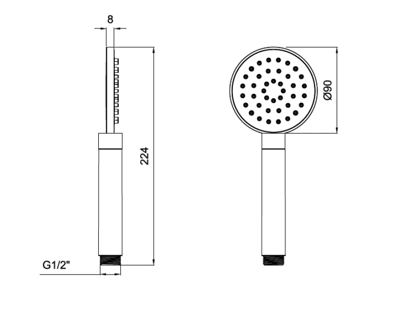SB Rubinetterie Universele handdoucheset met slang en ophanghaak geborsteld messing goud PVD 1208953551