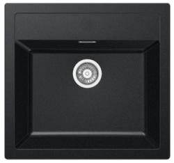 Franke Sirius 2 S2D 610.50 plastično črno umivalnik 56x53cm nadgradnja z luknjo za pipo 114.0271.940