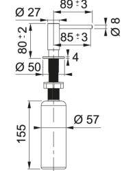 Franke Atlas Vgrajen dozirnik za milo pvd gun metal 112.0717.103