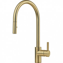 Franke gouden Keukenkraan Eos Neo met uittrekbare sproeikop pvd gold 115.0681.244