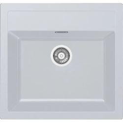 Franke Sirius 2 S2D 610.50 bela plastična pomivalna korita 56x53cm nadgradnja z luknjo za pipo 114.0568.052