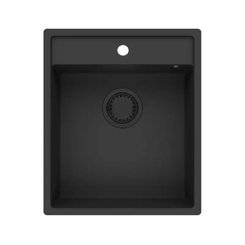 GraniteMy Bremen granitno korito 44x52 cm črno vgradno, podgradno in ravno z izvrtino za pipo 1208953870