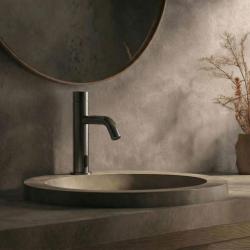 Waterevolution Flow elektronisch wastafelkraan met infrarood op batterijen Gun Metal T110GME