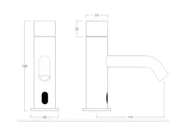 Waterevolution Flow elektronska umivalniška pipa infrardeča na 230 volt Light Gold T110EEWGE