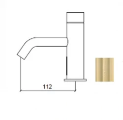 Waterevolution Flow elektronska umivalniška pipa infrardeča na 230 volt Light Gold T110EEWGE