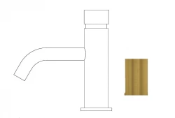 Waterevolution Flow Samozapiralna pipa za fontano iz brušenega medenine T110TPLE