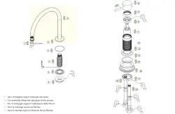 Waterevolution Flow 2-luknjasta umivalniška pipa iz nerjavnega jekla z visokim izljevom V 120mm T1122VIE