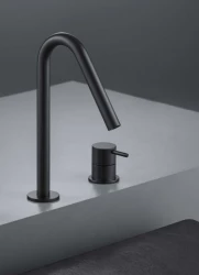 Waterevolution Flow 2-gleženska umivalniška pipa črna z visoko V 120mm izlivom T1122VPR