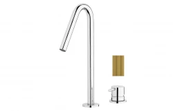 Waterevolution Flow 2-luknjasta umivalniška pipa PVD brušena baker z visokim V 120mm izlivom T1122VCPE