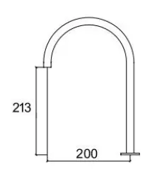 Waterevolution Flow 2-luknjasta umivalniška pipa krom z nizkim U 200mm izlivom T1122U01