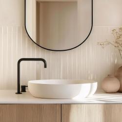 Waterevolution Flow 2-luken umivalniška pipa visoka izliv 222 mat črna T122HPR