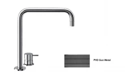 Waterevolution Flow 2-luknjasta umivalniška pipa visoki izliv 222 PVD Gun Metal T122HGME