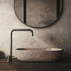 Waterevolution Flow 2-luknjasta umivalniška pipa visoki izliv 222 PVD Gun Metal T122HGME